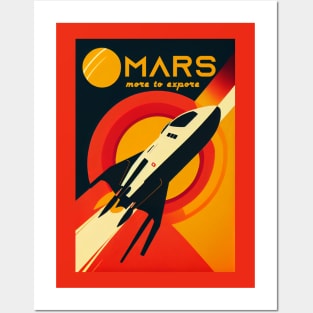 Mars Adventure Vintage Travel Poster Posters and Art